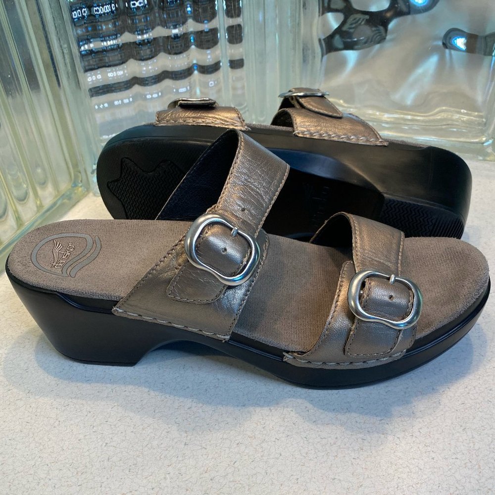 Dansko Sophie Platform Sandal Leather Metallic Gold Women’s EU 40/US 9.5-10